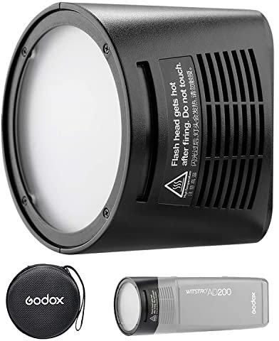 GODOX H200R Flash Annulaire Noir, 200WS, Compatible avec Godox AD200 et AD200Pro, 1 Unité