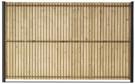 EASY CLOTURE Kit Occultation lamelles Bois Sapin pour Panneau Rigide Maille 55 H 1m73 L 2m50 EP 8mm - pour Clôture Jardin Brise-Vue