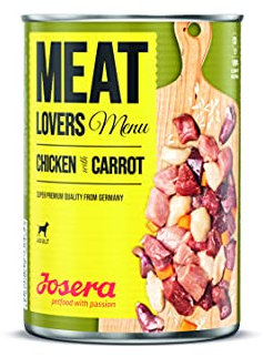 Josera Menu für Fleischliebhaber Huhn mit Nassfutter für Hunde, Juicy Chicken, Leckeres Rind & Schwein, 6 x 400 g