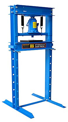 PRESSA BANCO PRESSATRICE IDRAULICA STRETTOIA OFFICIN 20T MORSA CUSCINETTO FORZA