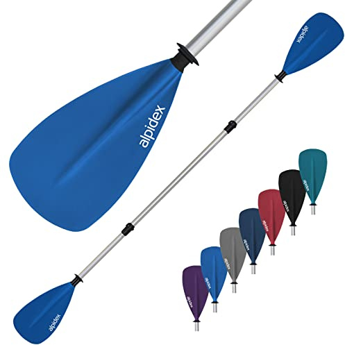 ALPIDEX 2 in 1 Pagaia Doppia SUP Pagaie Kayak Canoa Stand Up Paddle Lunghezza Regolabile 160-207cm Leggero Palo Alluminio, Colore:Blu Chiaro