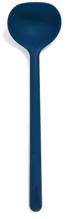 GreenPan Silicone Ladle, Soup Mixing Stirring Serving, Cooking Kitchen Utensil, Flexible Rubber Nonstick Cookware, Rigid Steel Core, Heat-Resistant, Anti-Slip Handle, BPA-Free, Dishwasher Safe, Blue