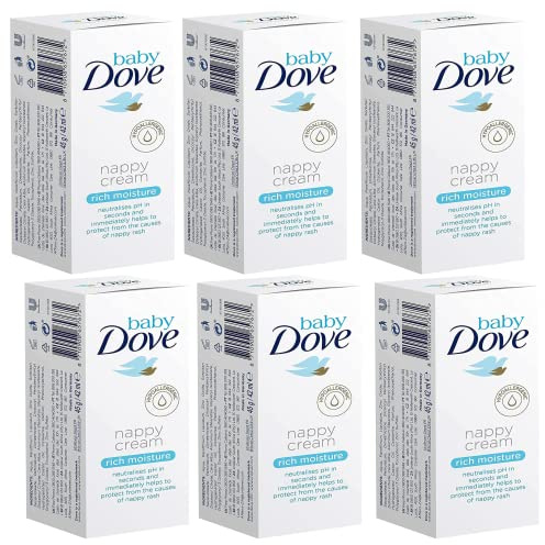 6x Dove babyblöjkräm | Rik fukt babykräm skydd mot blöjutslag | Blöjkräm | Blöjkräm | Blöjkräm för spädbarn | Paket med utslag för blöjor