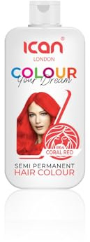 ican London Colour Your Dream Semi Permanent Hair Color 100ml (64-CORAL RED)