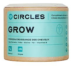 GROW – Complément Antichute Cheveux Femme | Stimule la Repousse | Rééquilibre le Cuir Chevelu | Renforce les Ongles | Idéal après Pilule, Périménopause, Stress et Carences Nutritionnelles