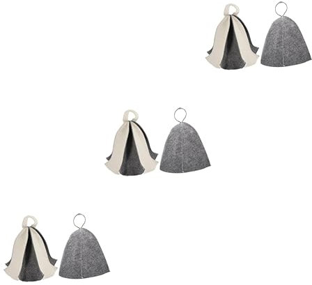 Happyyami 6pcs Thick Sauna Hat Lightweight Felt Bathing Hat Absorbent Felt for Women Sauna Accessory