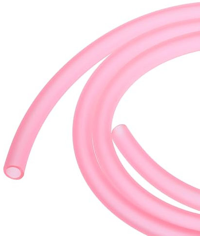 QUARKZMAN Tube PVC Tuyau de Carburant en PVC Durite Essence 5mmx8mm 1 Mètre Rose pour Tronçonneuses, Tondeuses à Gazon, Coupe-Bordures, Souffleurs, Petits Moteurs