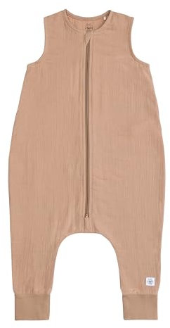Casual barn sovoverall ärmlös 1,0 tog andas av muslin GOTS certifierad/sovjumper maple, storlek 86/92