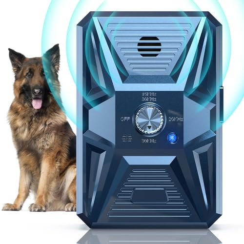 Bubbacare Antibell, Antibell Ultraschall Gerät, 3 Stufen Automatisch Antibell für Hunde mit 33ft, Wiederaufladbares & Wasserdichtes Anti Bell Gerät Hunde, für Große KleineHunde Innen Außenbereich