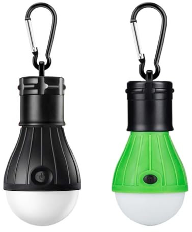 Campinglampe,Camping Zubehör,Campinglampe,Zeltlampe,Tragbare Camping Licht Notbeleuchtung,Camping Licht mit Karabiner,Draussen Mini Campinglampe,Notfallleuchte,für Camping,Angeln,Wandern,2 Stücke