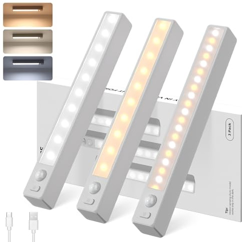 Schrankbeleuchtung LED Bewegungssensor, 7000/4500/3000 K Farbtemperatur