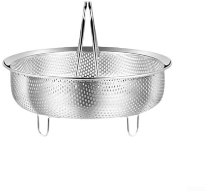 Acero inoxidable 304 para inserto de vapor para olla a presión y para cesta de vapor, fabricado con material, diseñado para adaptarse a múltiples ollas y facilitar una cocción uniforme (L)