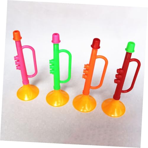 ERINGOGO 10 Piezas de Trompeta de Plástico Juguetes de Trompeta de Vítores Colores Aleatorios Herramientas Educativas y Divertidas para Animar Fiestas y Color Aleatorio