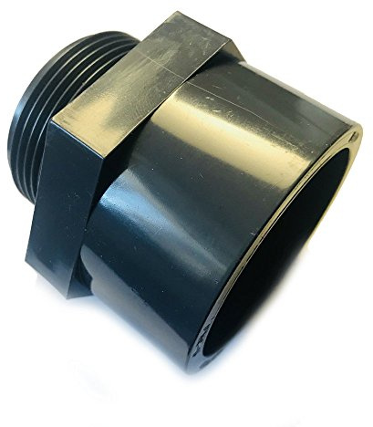 PVC-U gänghylsa med yttergänga övergångsmuff med 40 mm häftstift på 1 1/4 tum yttergänga PVC Montering PN 10 (10 bar) enligt DIN 8063