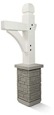 Premium Mailbox Post Set (Cross-Arm, Classic White)