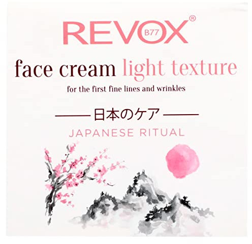 REVOX B77 - Japanese Routine Face Cream Light Texture, 50 ml, Crema Facial Ligera, Calma e Hidrata Intensamente, Suaviza y Mejora la Elasticidad de la Piel, Protege e Ilumina, Mejora la Textura