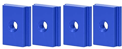 AXOC Dado scorrevole in 4 pezzi, dado scorrevole con fessura M8. Seghe da banco serie 30 (Blu)