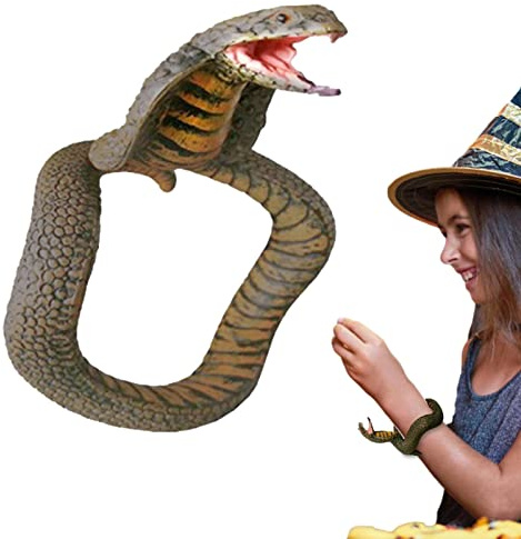 Voiakiu Bracelets Serpent pour Hommes - Jouet Animal Serpent Jouet Drôle de Farce,Effrayant Faux Serpent Bracelet Halloween Prank Jouets pour Adultes Ados Articles de Fête