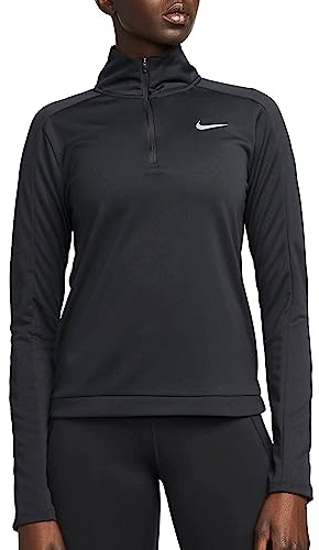 NIKE DQ6377-010 W NK DF PACER HZ Sweatshirt Women's BLACK/REFLECTIVE SILV Size XS
