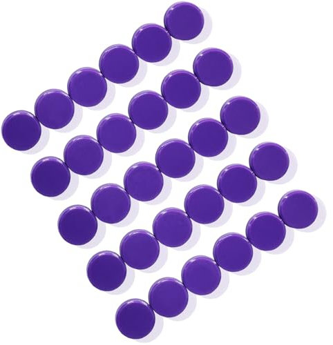 ZDZBLX Kühlschrankmagnete, 30 Stück Starke Whiteboard Magnete für Magnettafel, Pinnwand, Magnetwand, Runde Kleine Magnet für Kühlschrank Büro Zuhause, Dekorative Magneten für Tafel, Starker Halt, Lila