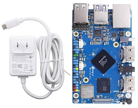Orange Pi 5 Pro 8GB LPDDR5 Rockchip RK3588S 8-Core 64-Bit Single Board Computer mit eMMC-Buchse, Development Board Run Orange Pi/Ubuntu/Debian/Android 12 OS (8 GB + Netzteil)