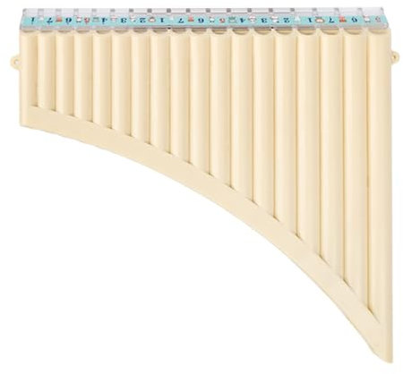 YIWEOG 18 Pfeifen Panflöte C-Ton Panflöte Panflöte mit Mundstück Blasinstrument für Schüler Anfänger mit Tragetasche