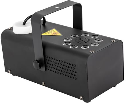 Wulimasun Machine a Fumee,Machine à Brouillard 500w,Machine Brouillard Avec Télécommande Machine a Neige 9 Led Plusieurs Couleurs et 3 Modes,Pour Fêtes,Anniversaire,Mariage,Halloween