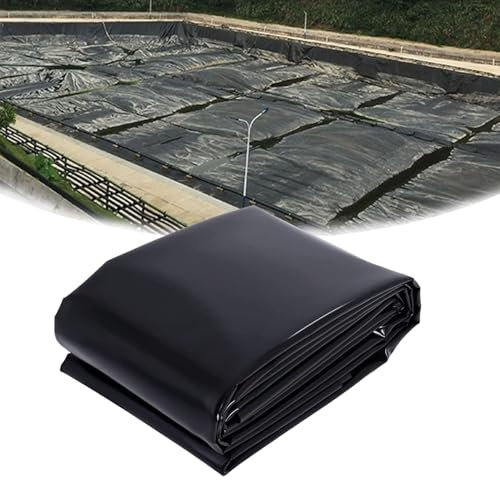 Kgfvesdc Bâche de Bassin en PVC 5x7 m Bache Bassin, Bâche Liner pour Bassin, Grande Membrane d'étang à Poissons, Revêtement d'étang imperméable Noir pour Fontaine, Jardin Aquatiques