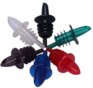 LABRIMP 12 Pezzi Versatori per Bottiglie Colorata per Vino e Tappi Versatori per Cocktail Facili Riutilizzabili