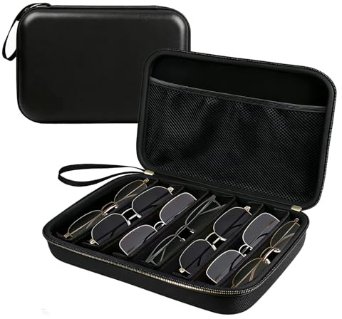 Pynzeka Boîte à Lunettes pour Plusieurs Lunettes Sac à Lunettes Portable pour Hommes et Femmes