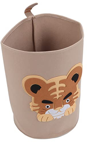 Stylebest Förvaringskorgar Förtjockad Leksakskorg i Ekologisk Bomull för Babytvätt och Barnkammare Förvaring 35x47cm (Tiger)