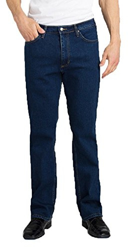 Grand River Stretch Traditional Straight Cut Jeans (48/32, Blue Stretch)