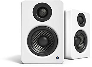 Kanto YU2MW PC Gaming Desktop Speakers | 3 Composite Drivers | 3/4 Silk Dome Tweeter | Class D Amplifier | 100 Watts | Built-in USB DAC | Subwoofer Output | Pair | Matte White