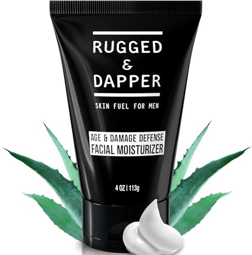 RUGGED & DAPPER - Age Defense Face Moisturizer for Men | 4oz | Hydrating Mens Face Lotion | Unscented Formula