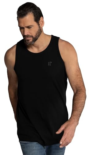 JP 1880 Herren große Größen Übergrößen Menswear L-8XL Tank Top, Basic, ärmellos, bis 10 XL schwarz XXL 705145130-XXL