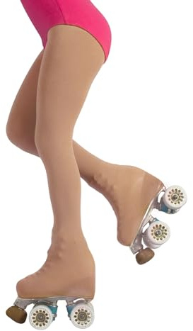 CALZITALY PACK 1/2 Medias Cubrepatin Para Niña – 70 DEN | Patinaje Artístico | Professional Skating | Natural, Negro | 6, 8, 10, 12 Años | Calcetería Italiana (10 Años, Natural)