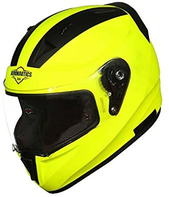 AEspares SA-1 Fluo Neon Integralhelm mit klarem Visier, Größe M, 580 mm