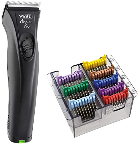 Agrarzone Edition Wahl Adelar Pro Schermaschine Pferd - mit Aufsteckkamm Set & 2 Akkus - Kraftvolle Akku Pferdeschermaschine - 240 Minuten Laufzeit - Leise & laufruhig