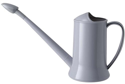 Generic Arrosoir pour plantes, intérieur/extérieur, 2 L, en plastique, gris, 2 modes de pulvérisation, long bec amovible et pommeau de douche