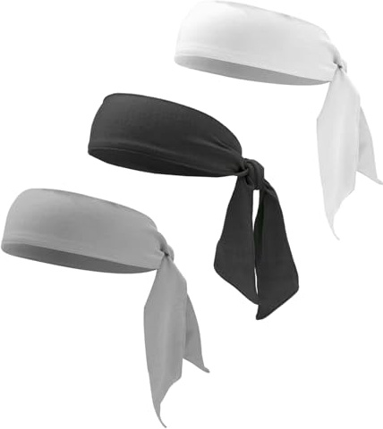 JCUGSBS Fascia per Capelli Sportiva 3 Pezzi Fasce Sport Cerchietti Fascia Capelli Sport Regolabile Anti Scivolo Hairband per Tennis, Yoga, Bicicletta, Fare Jogging