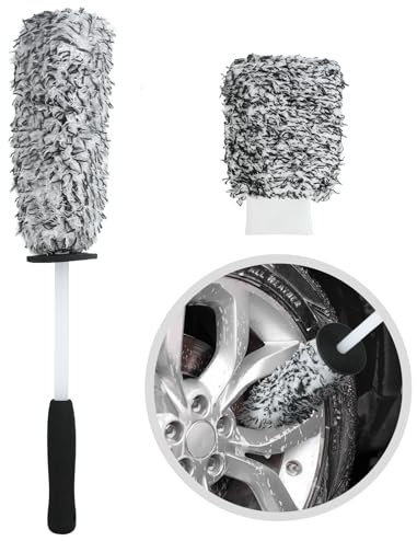 Lrocotanc Felgenbürste Auto Set - Waschhandschuh Auto - Felgenreinigung - Radbürste - Auto Felgen Pinsel - 2 PCS Auto Reinigungszubehör Set