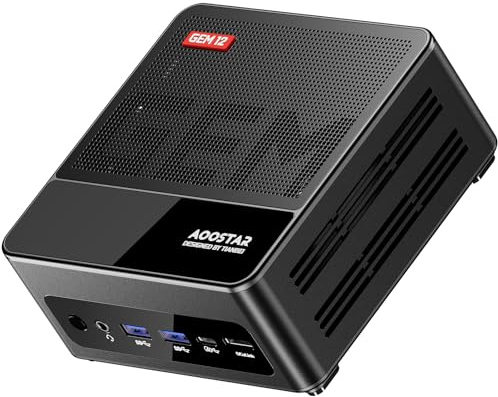 AOOSTAR GEM12 MAX Mini PC Ryzen 7 8745HS (8C/16T up to 5.1GHz), Support OpenClaw NO RAM NO SSD, Radeon 780M Graphics Gaming Computers, with OCuLink Dual USB4, HDMI/Dual 2.5G LAN/ BT5.2/WIFl6