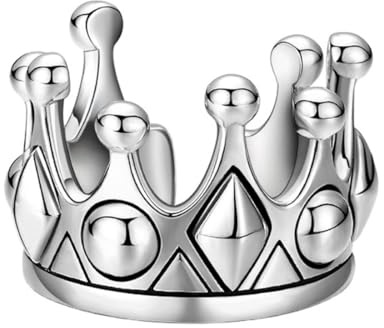 Kronring i 925 sterlingsilver för män och kvinnor, öppen justerbar modekronring