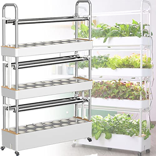 Sistema di coltivazione idroponica automatizzato con luci a LED, torre da giardino verticale per interni, fioriera multistrato intelligente per coltivazione senza suolo e agricoltura efficiente