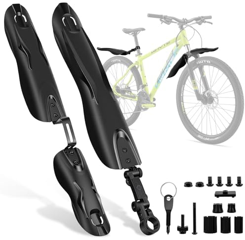 Behiruch Universal Fahrrad Schutzblech Set, Schutzblech Mountainbike 24-29 Zoll mit Werkzeug, Idealer Schutz vor Schmutz und Dreck
