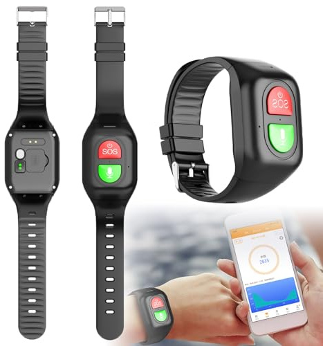 LISTaRSw Reloj Inteligente con Alarma para Personas Mayores, con Detección De Caídas, Botón De Emergencia Sos, Comunicación 4g, Rastreador GPS, Aplicación En Tiempo Real,para El Hogar