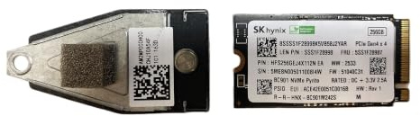 SK Hynix BC901 256 GB M.2 SSD (2242) PCIe Gen4x4 NVMe med 2280 adapter