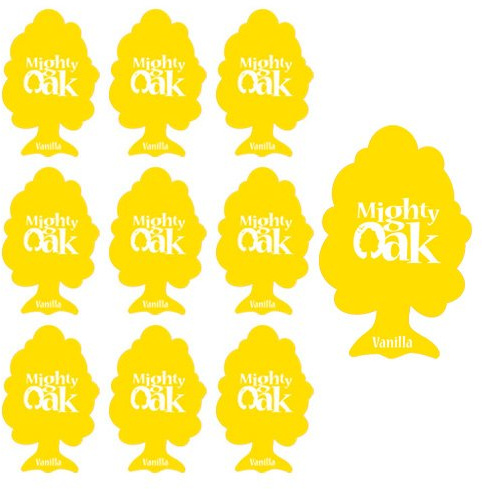 10 x Mighty Oak Car Air Freshener - Vanilla Scent