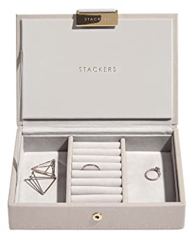 Stackers Taupe Mini Schmuckschatulle Deckel