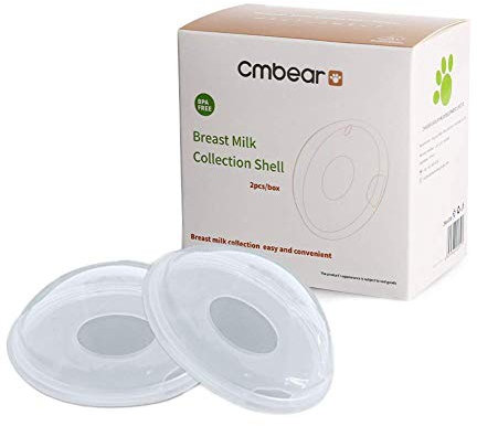 Breast Shells, Milk Saver, Nursing Cups, Nursing Moms to Ease Nipple Pain, BPA-Free and Reusable, Collect Breast Milk Leak (2 Pack)